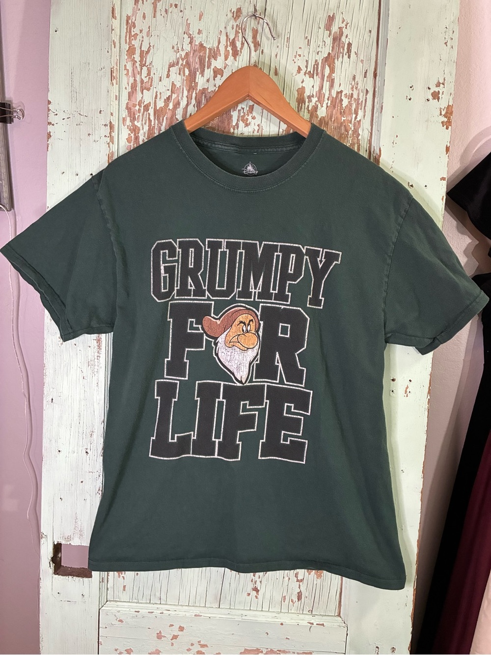 Disney Dark Green "Grumpy For Life" Short Sleeve Tee